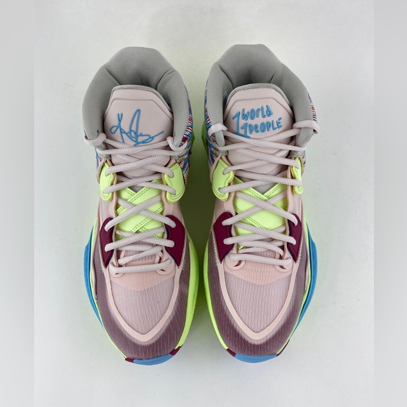 Nike Kyrie Infinity 1 World 1 People Men's Basketball Shoes Sneakers Green Pink - Picture 11 of 12
